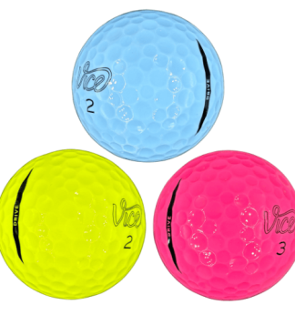 vice drive color mix blue yellow pink golf balls