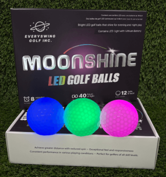 LED Light Up golf Ball on Green background