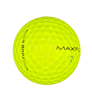 maxfli-tour-s-yellow-golf-ball-on-white-background