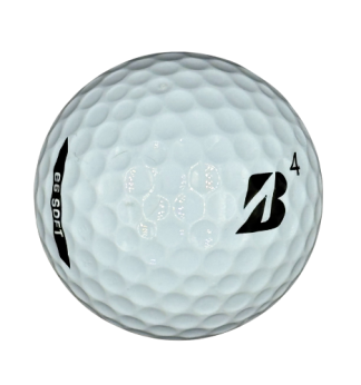 white e6 golfball on white background