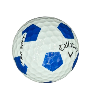 Callaway ERC Soft Blue truvis golf ball on white background