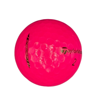pink golf ball on white background