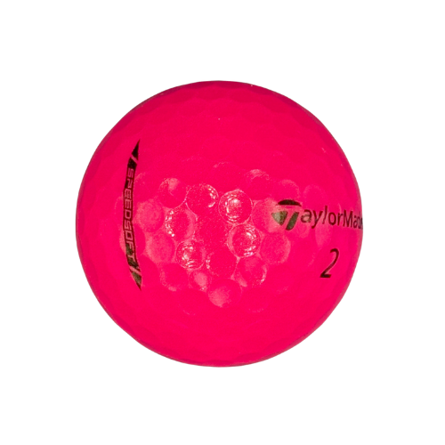 pink golf ball on white background