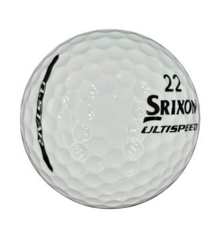 Srixon Q Star Ultispeed White Gold ball on white background