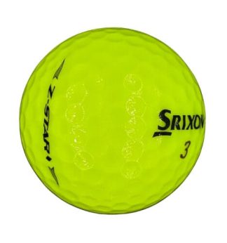 z star diamond yellow golf ball on white background